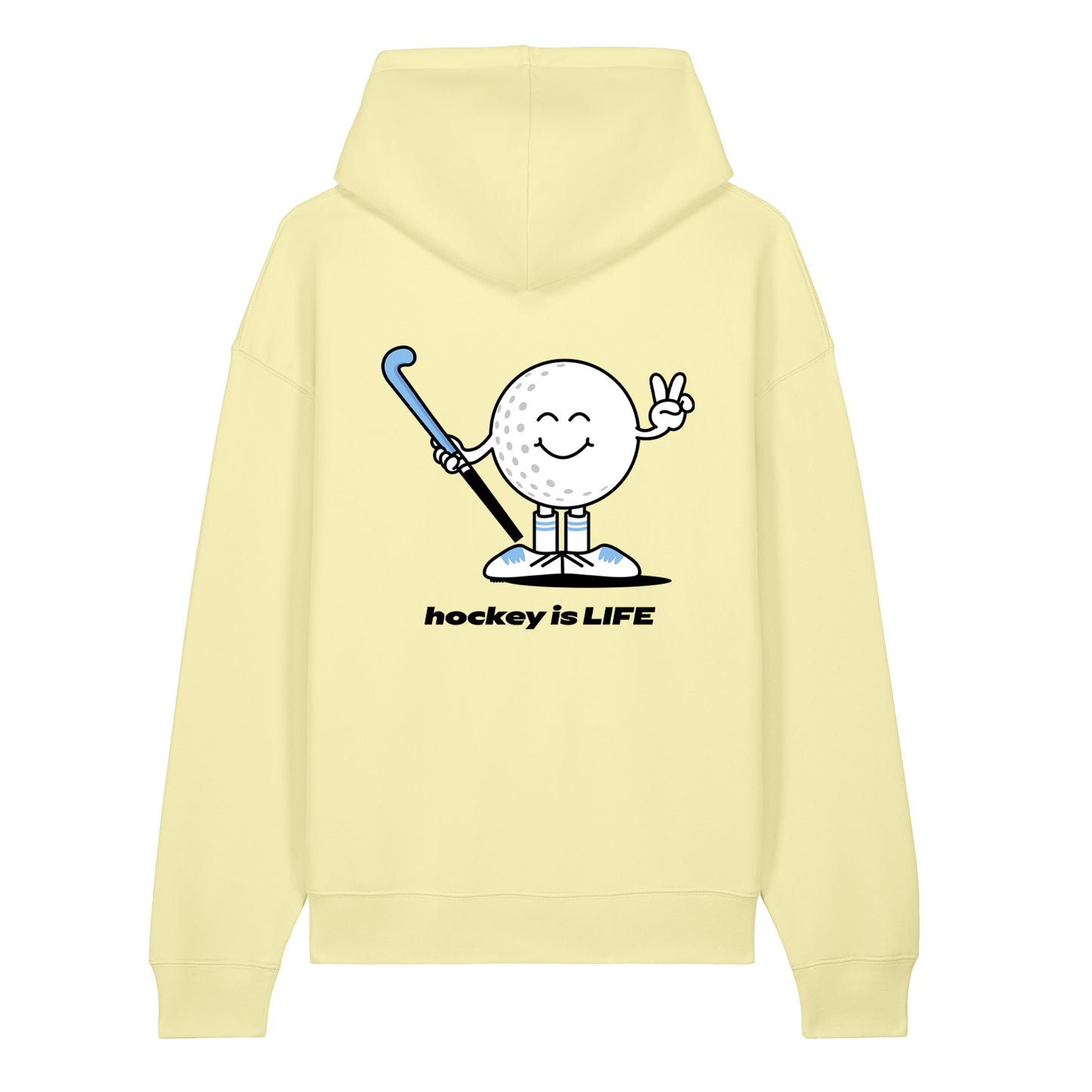 'hockey is life' relaxed fit hoodie