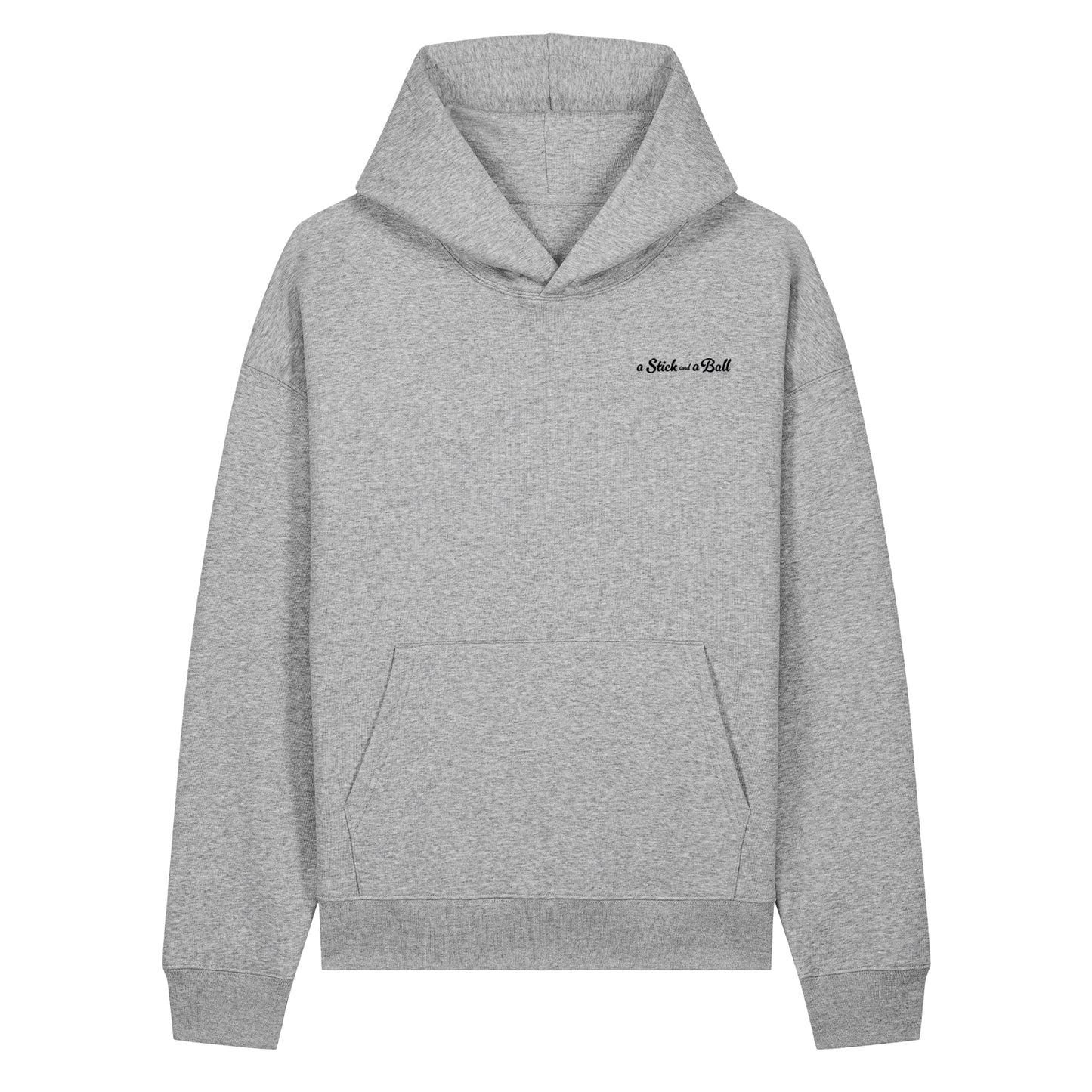a stick and a ball mascot relaxed fit hoodie